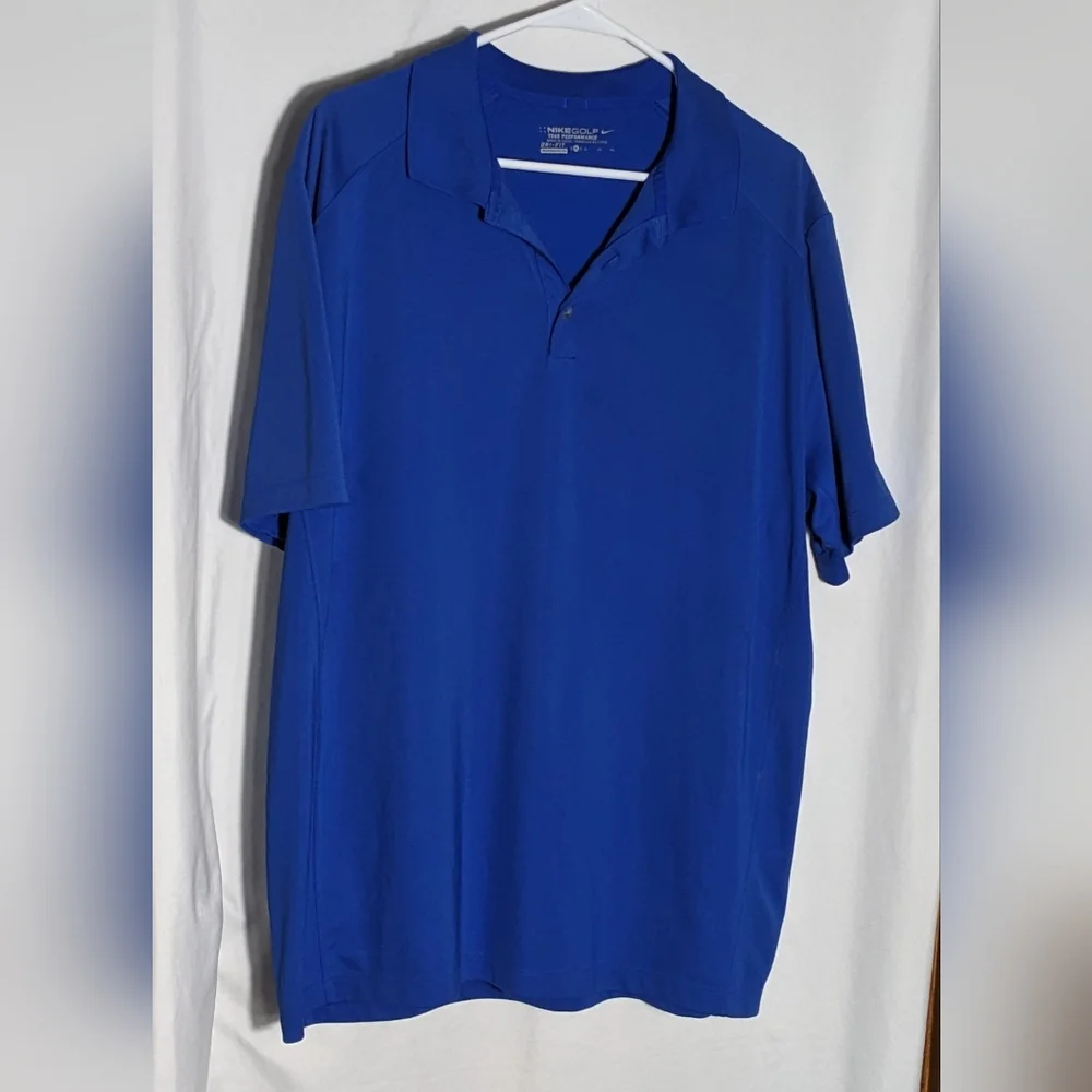 Men's Blue Nike Dry Fit Golf Tour Performance Short Sleeve Polo Shirt | … - Picture 2 of 7